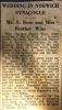 1949 18 October report of wedding of Sol Rose and Naomi
